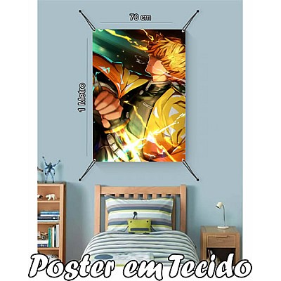 Bandeira Decorativa Demon Slayer Zenitsu .Mod1